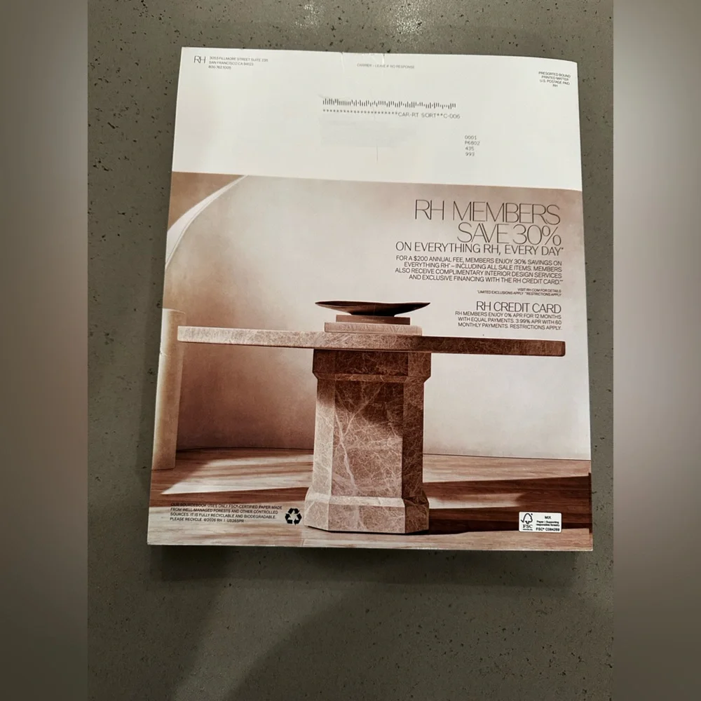 Restoration hardware magazine soft cover